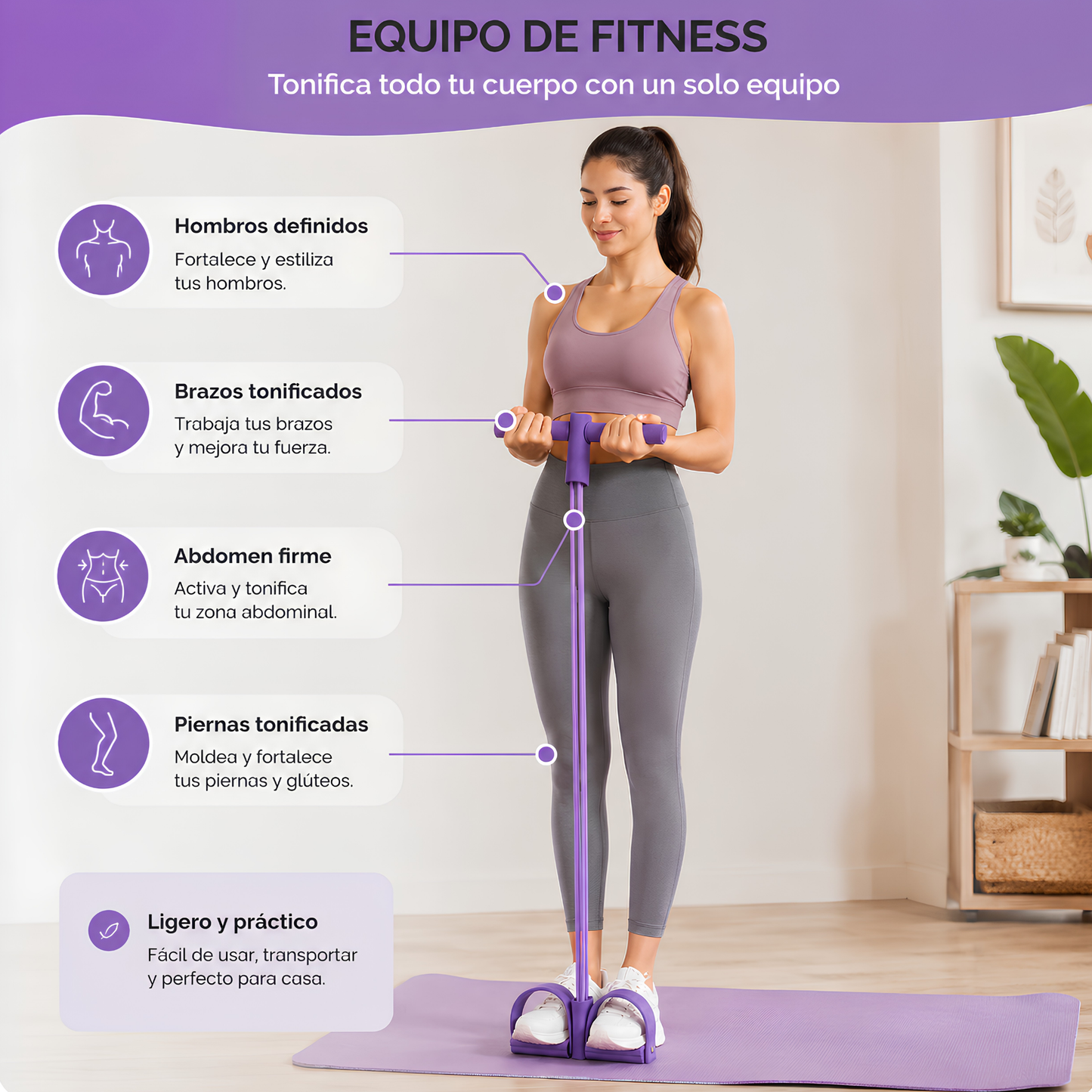 Tonificador elástico 4 en 1
